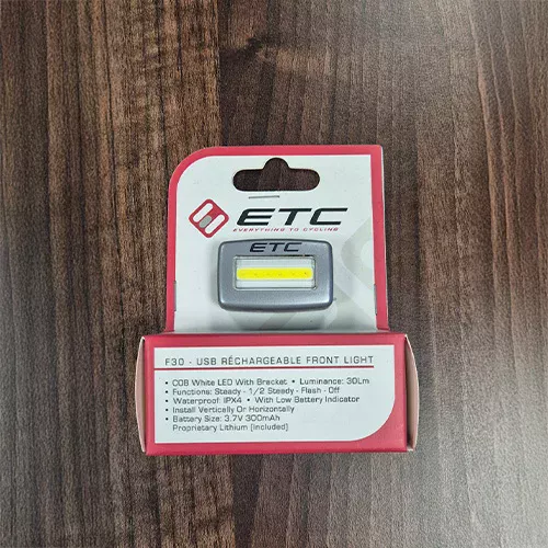 ETC F30 USB RECHARGEABLE FRONT LIGHT